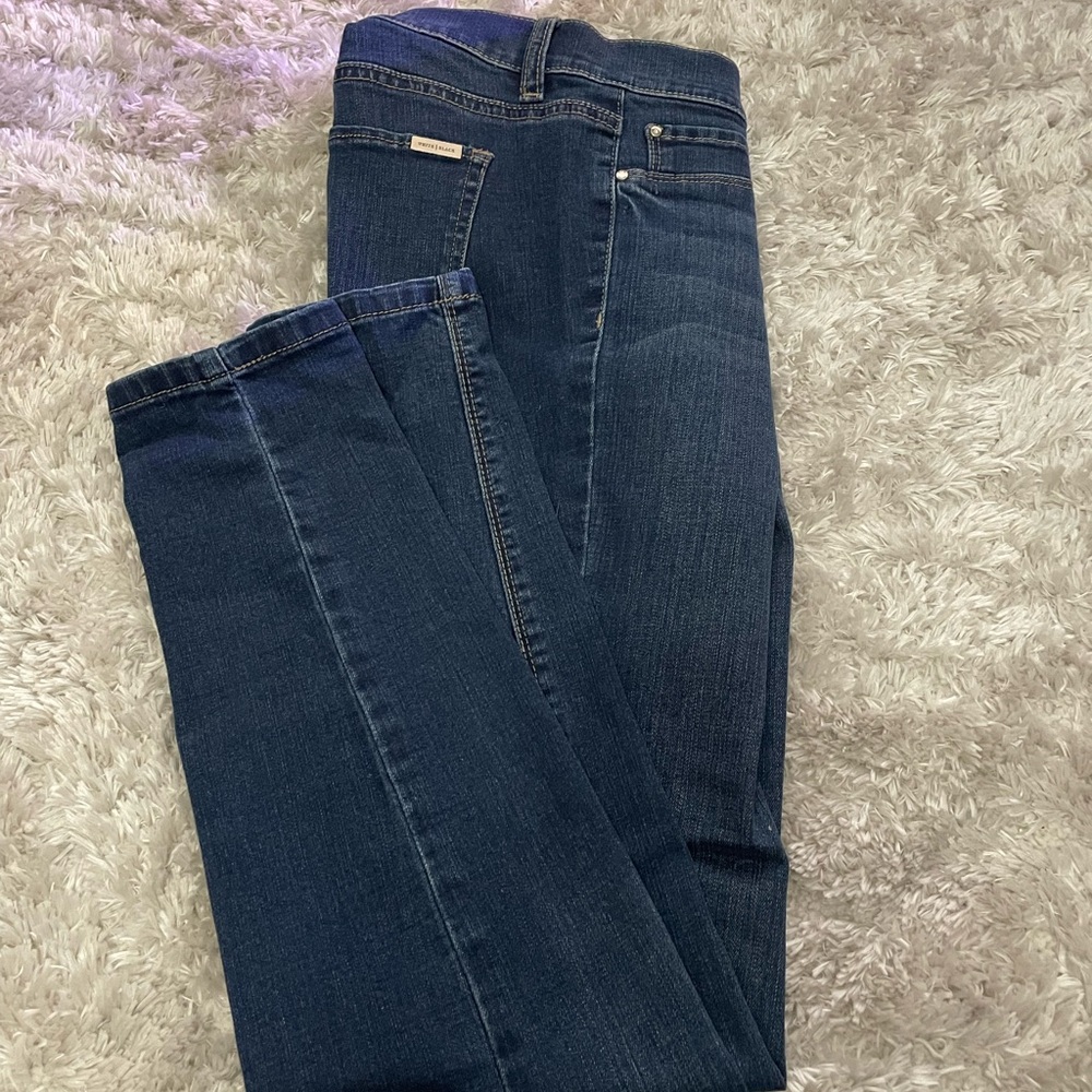 White House Black Market Dark Blue Straight Jeans